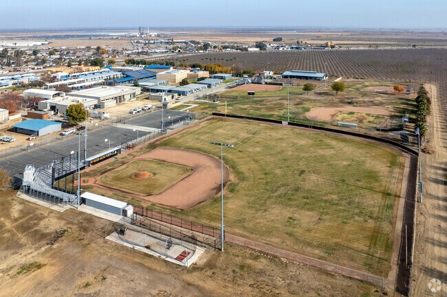 The baseball diamond at Mendota Junior High School in Mendota.