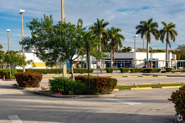 Palm trees adorn North Andrews Gardens Elementary School in Oakland Park, FL.