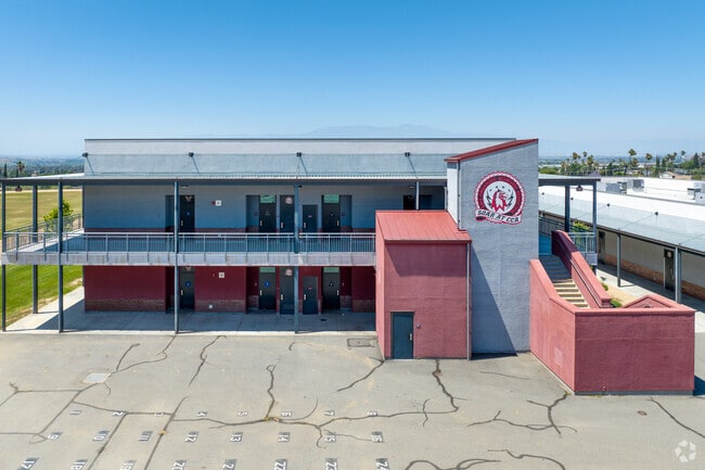Back side of Cezar Chavez Academy located in Corona, Ca.