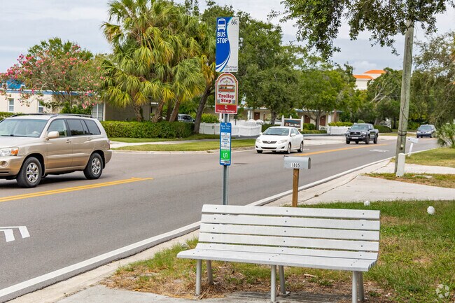 Catch the Jolley Trolley as it passes through Old Bay District.