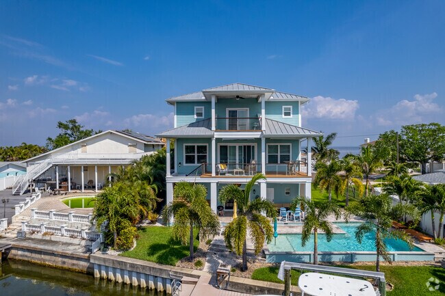You will spot a view coastal-style homes in Coquina Key.