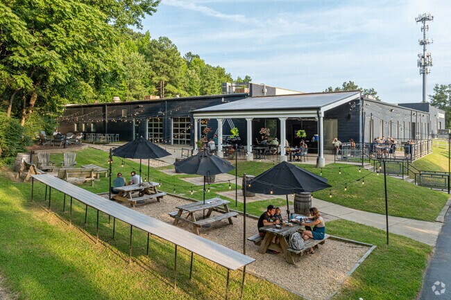 Triple Crossing has a great outdoor patio where you can enjoy a beautiful afternoon in Fulton.