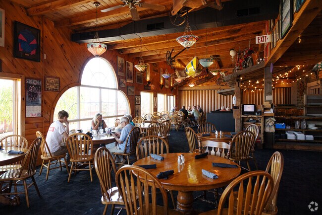 Inside one of Raindancer's different dining rooms you can join great fare and service.