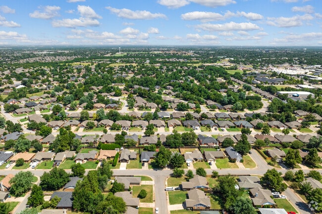 Santa Fe is just south of the two Edmond water towers situated on either side of Broadway.