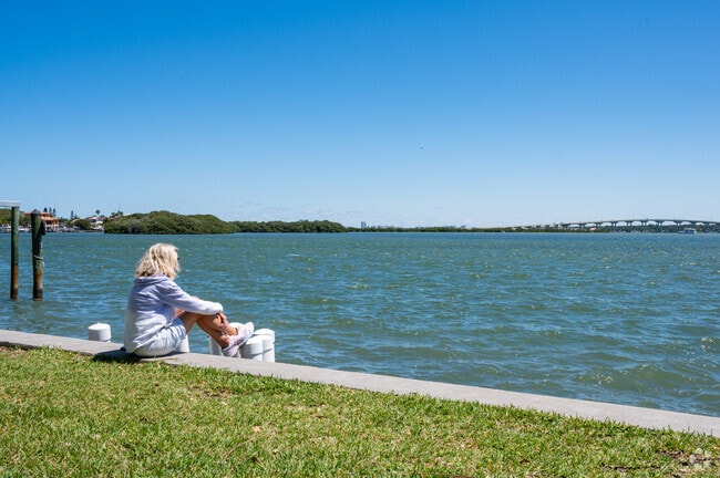 Scenic waterfront views surround every corner of Belleair Beach’s quiet residential streets.