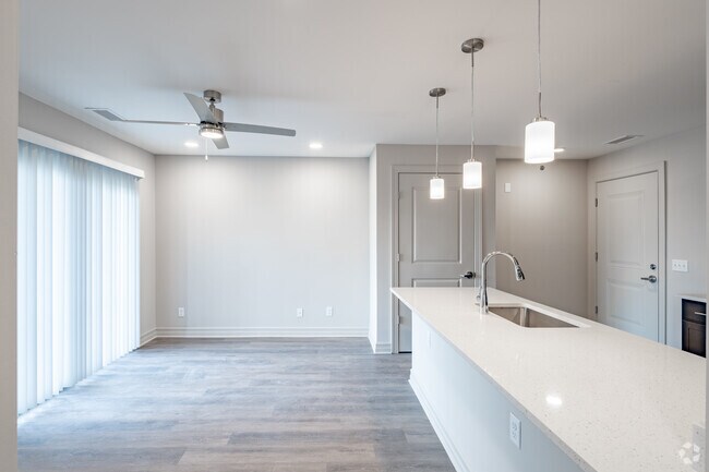 2BR, 2BA - 1,053SF - Living and Dining Area