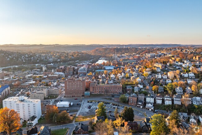 The aerial view of Downtown Morgantown from the Woodburn neighborhood is spectacular.