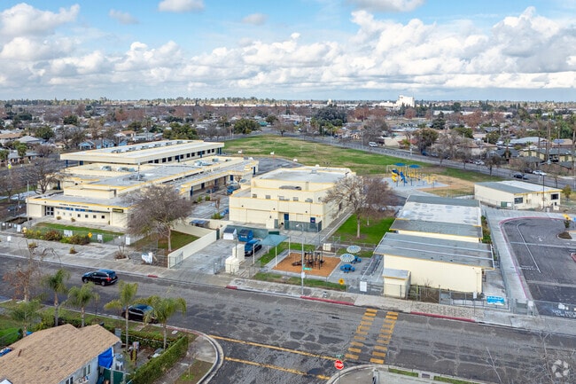 The campus of Columbia Elementary School in Fresno.