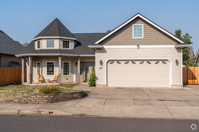 Larger New-Traditional homes are abundant in the Harlow neighborhood of Eugene.