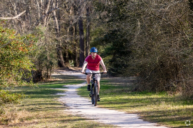 Take your mountain bike and ride the trails at Spring Creek Greenway near Spring Trails.