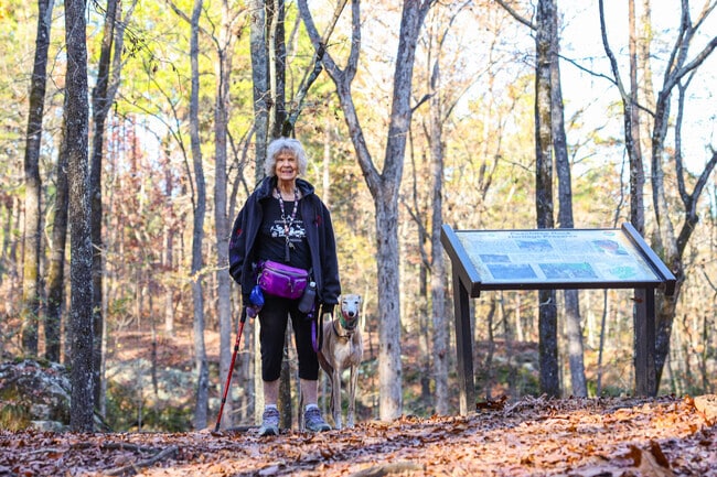 Peachtree Rock Heritage in Edmund is an ideal spot to hike and walk the dogs.