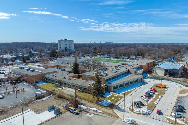 Clawson High School and Clawson Middle School share a large campus.