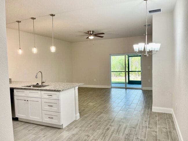 Kitchen. Living and Dining Room