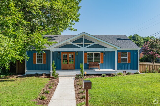 Downtown Burlington features many renovated homes.