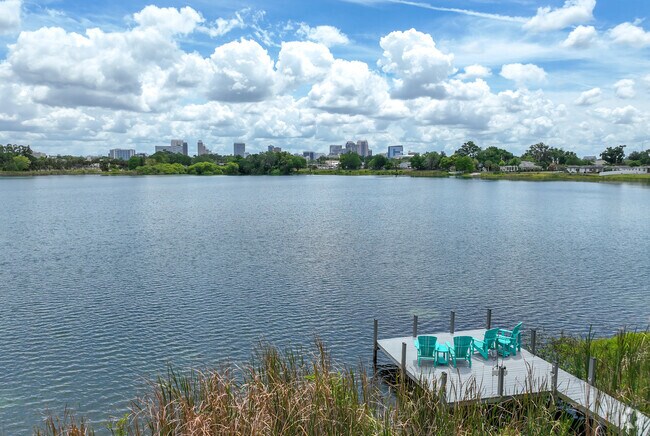Rock Lake overlooks downtown Orlando, the City Beautiful.