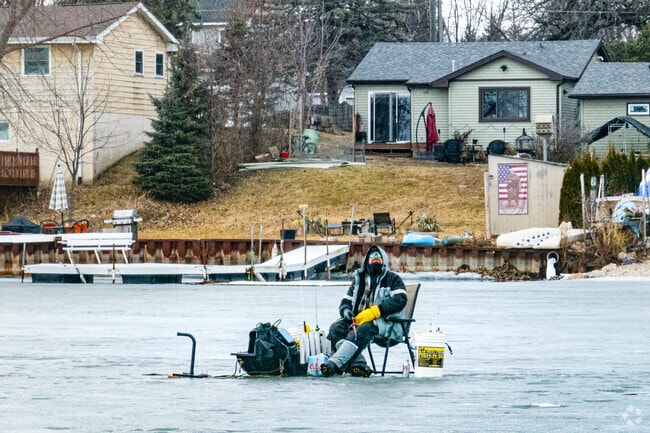 Lindenhurst residents can ice fish in their own backyards at Lake Miltomore.