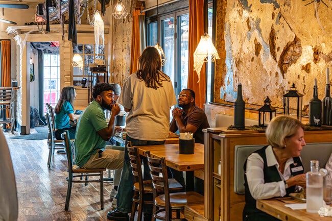 Local restaurants, such as Beauvine Burger, are just a short distance from Randolph.