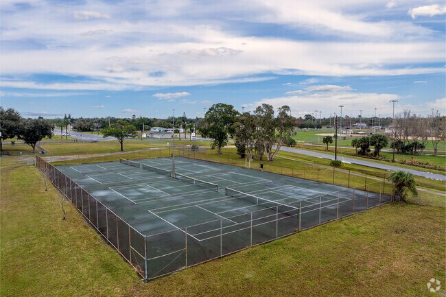 Cocoa High School offers many tennis courts for student learning and practice.
