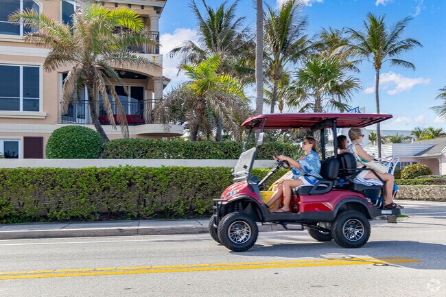 Delray Beach residents often travel through the neighborhood in their golf carts.
