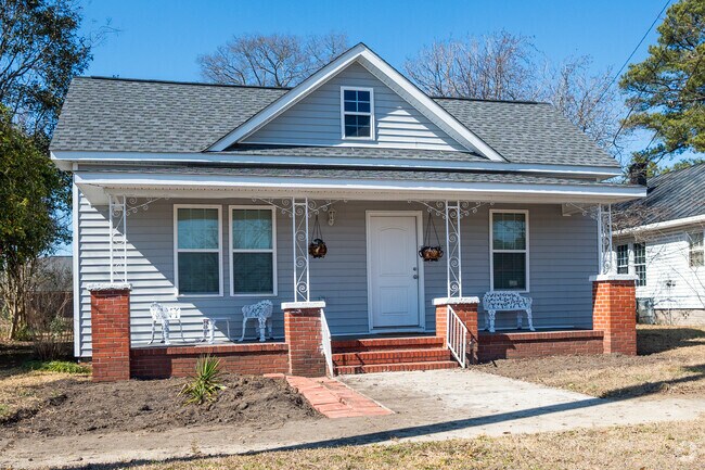 Bungalows and cottages sit blocks from downtown Dunn.