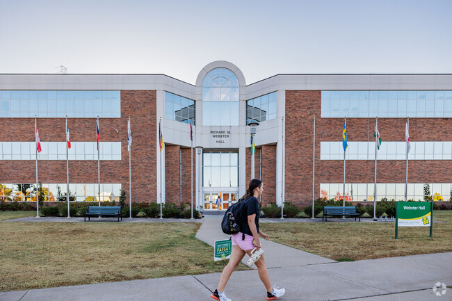 Students walk to class on the MSSU campus just north of Hatten.