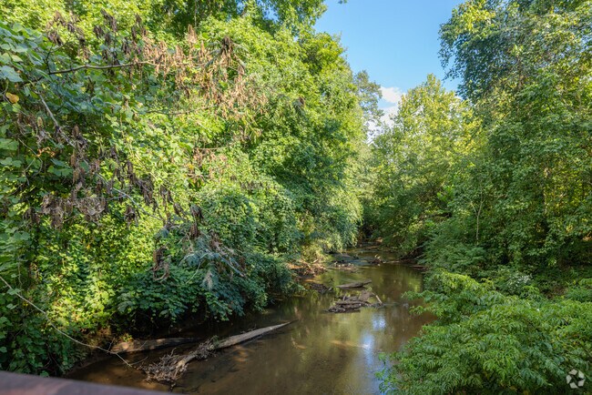 Many visitors and residents of the Nicholtown neighborhood enjoy easy access to the river.