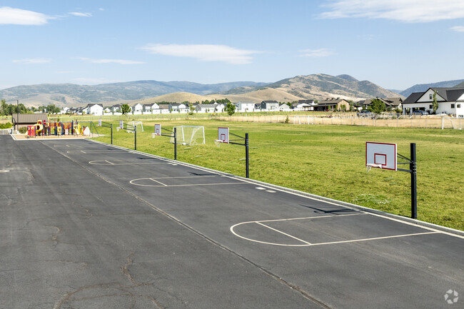 Daniels Canyon Elementary students can get out an play basketball on the courts during recess.