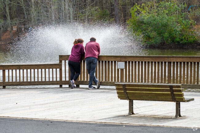 Deep Run Park offers several walking trails surrounding a beautiful lake.