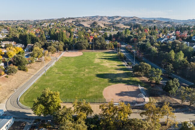 Village High School has a large sports field.