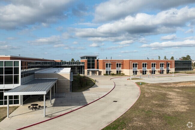 Springwoods Village Middle School is located near I-45 and the Hardy Tollway in Spring.