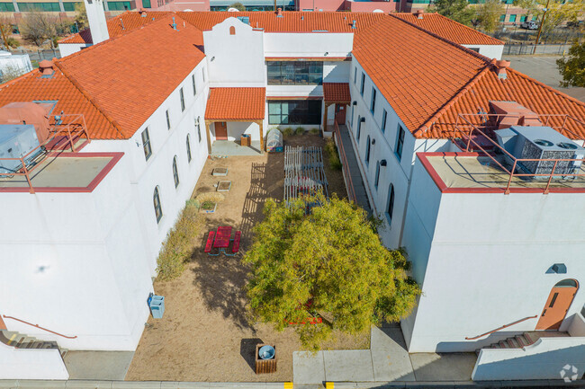 Native American Community Academy courtyard.