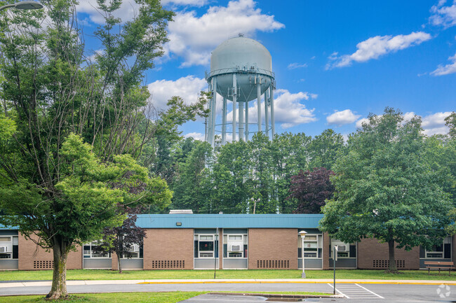 View of the water tower behind Northvail School.