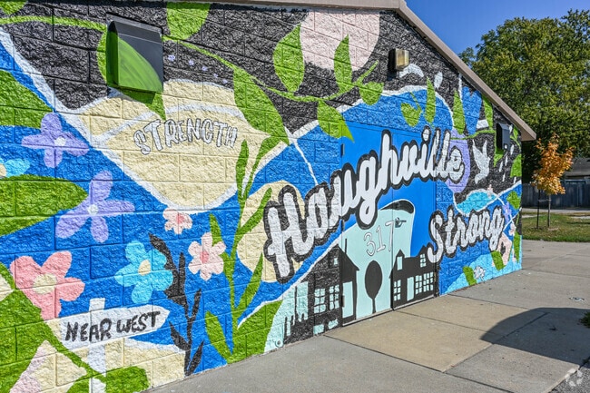 Local art, like the one seen here, can be viewed throughout Haughville.