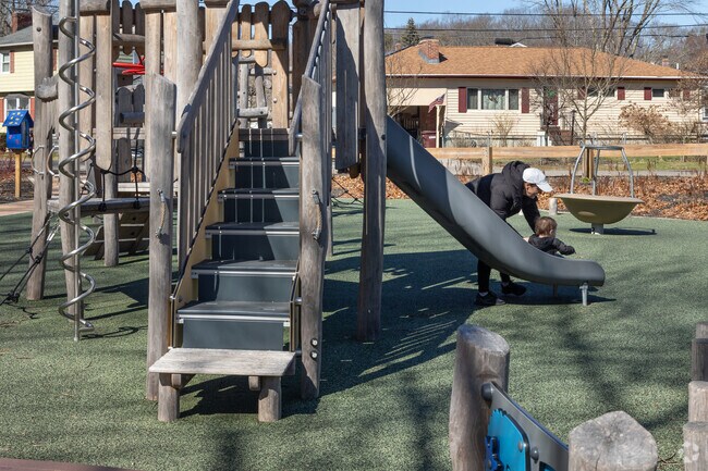 Kids love the unique equipment at Manor Playground.