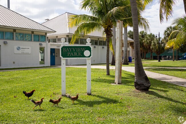 Bayview Park is a relatively large green space with local wildlife.