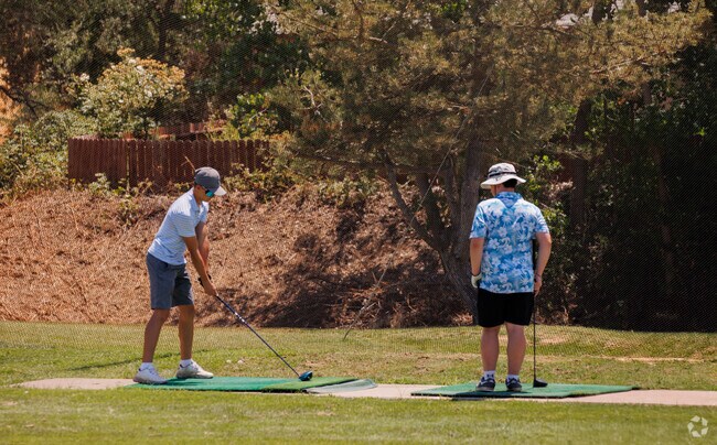 Practice your swing at La Contenta Golf Club in Rancho Calaveras in Calaveras County.