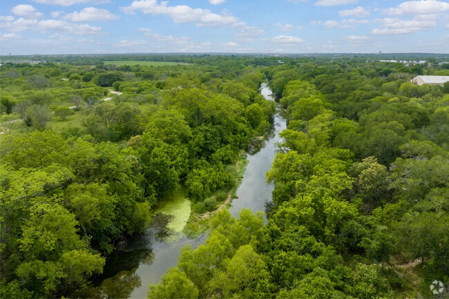 The stunning Cibolo creek flowing through Crescent Bend Nature Park.