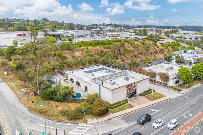 An aerial view of JCS Manzanita Elementary shows the external layout and surrounding landscape.