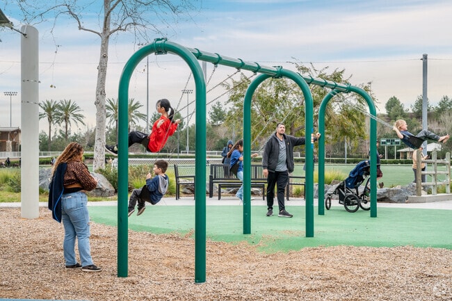 The Lake Forest Sports Park has a playground for children of all ages to enjoy.