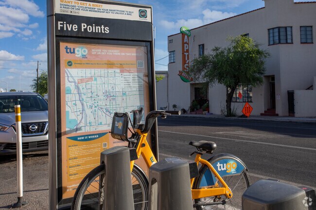 TUGO Bike Share has a variety of access points in Barrio Viejo.
