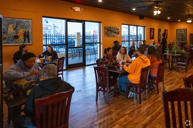 Bring your family and friends for a meal at Sweet Potatoes in Downtown Winston-Salem.