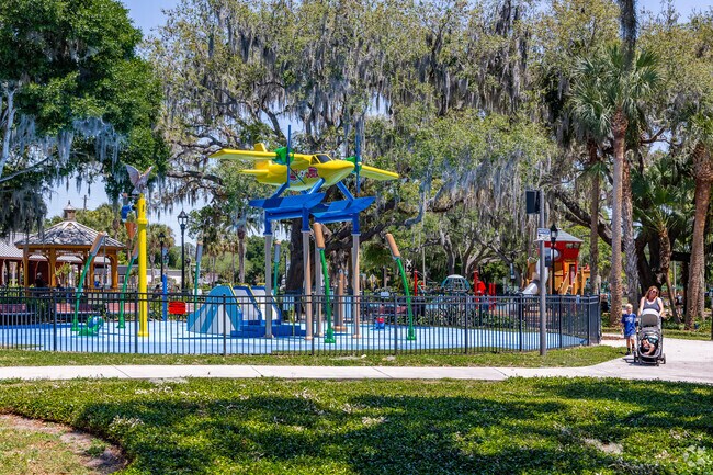 Families love to take their kids on hot days to the Splash Pad in Wooten Park in Tavares.