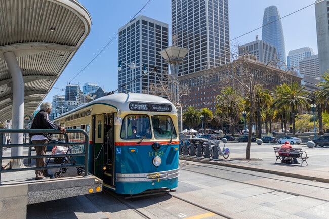 The SF Financial District's Street Cars are some of the last street cars left in the world.