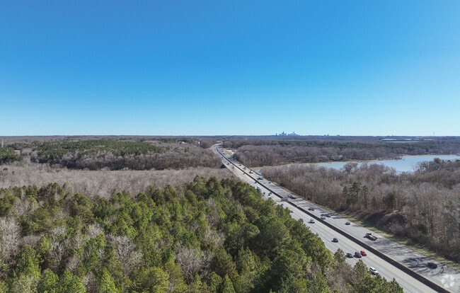 An aerial view of the Catawba River in the Moores-Chapel area.