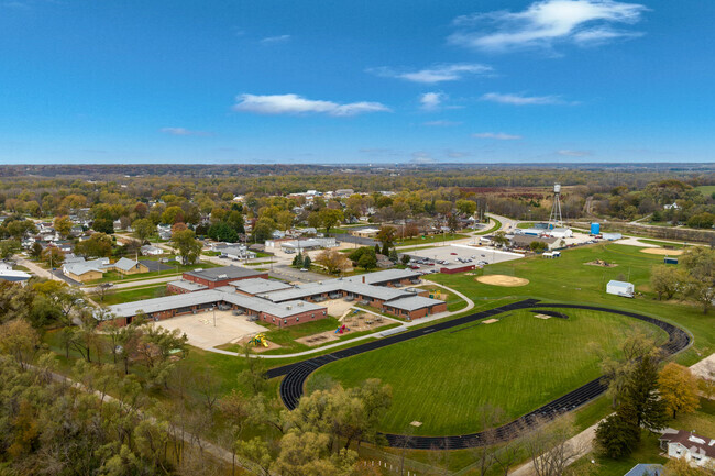 A view from above the playing fields at Colona School.