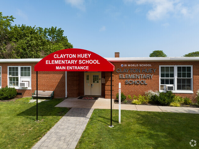 Clayton Huey Elementary School main entrance.