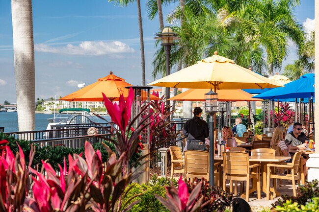 Marco Island is home to many popular restaurants with outdoor and waterfront patios.