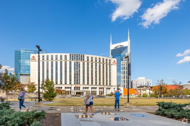 Residents near SoBro can explore the Walk of Fame Park near Bridgestone Arena.