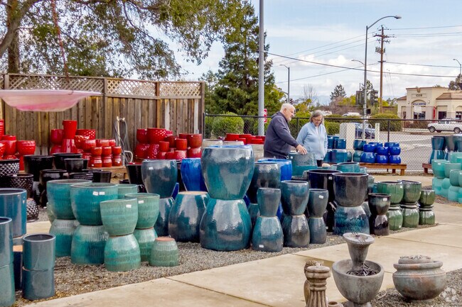 Plant lovers looking for flowerpot at Yamagami’s Garden Center in Calabazas.