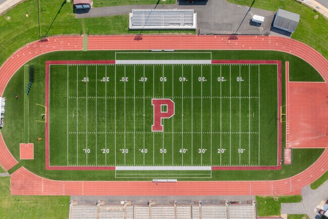 Phillipsburg Middle School is home to the high school football stadium where fans gather.